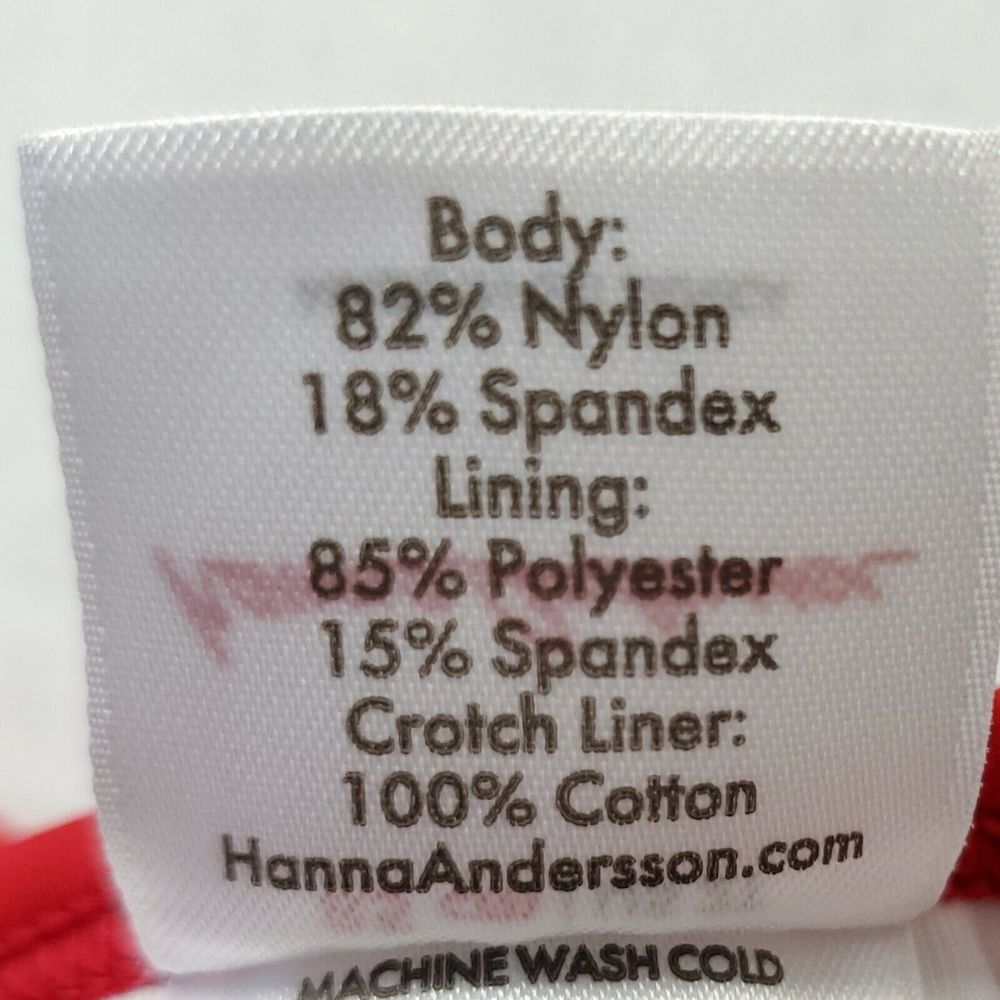 Hanna Andersson Sunblock Swimsuit Sz 2T Red Floral Ruffle One‎ Piece 85 CM - Picture 8 of 9